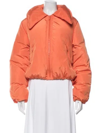 Pre-owned Ganni Down Jacket In Orange