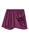 Ganni Draped Mini Skirt In Purple