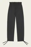Ganni Black Drapey Melange Elasticated Waist Trousers
