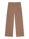 Ganni Adjustable-leg Tailored Trousers In Black