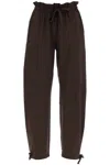 Ganni Elasticated-waistband Trousers In Brown