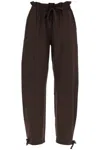 Ganni Elasticated-waistband Trousers In Mole (brown)