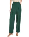 Ganni Pleat-detail Trousers In Green