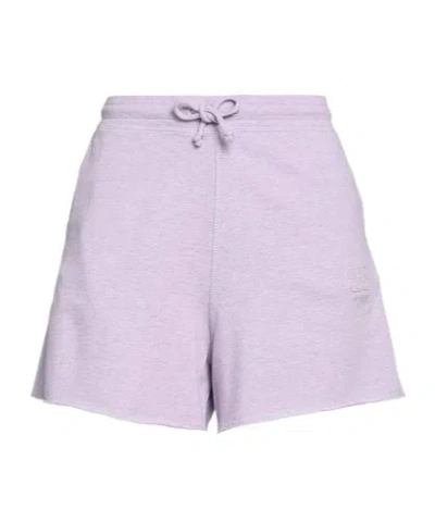 Ganni Drawstring Belt Shorts In Purple