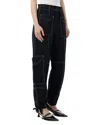 Ganni Straight Leg Cargo Pants In Black