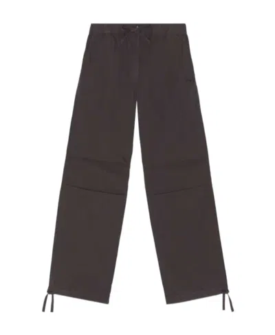 Ganni Drawstring Cargo Pants In Black
