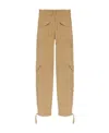 Ganni Drawstring Cargo Trousers In Nude