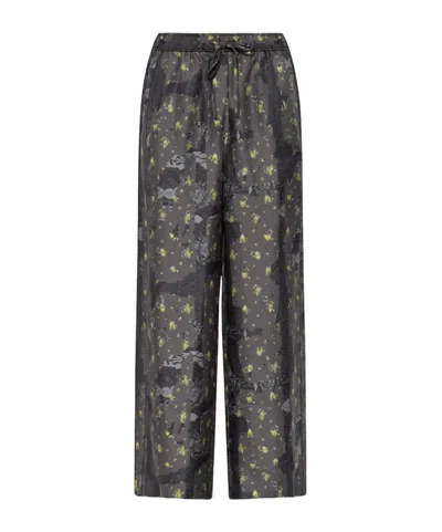 Ganni Drawstring Casual Pants In Black