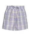 Ganni Drawstring Shorts In Blue