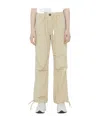 Ganni Drawstring Straight-leg Trousers In Yellow