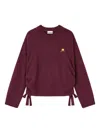 Ganni Drawstring Sweater In Purple