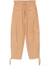 Ganni Drawstring Trousers In Neutrals