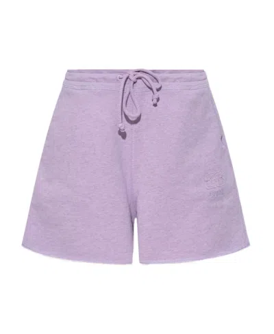 GANNI GANNI LOGO-EMBROIDERED DRAWSTRING SHORTS