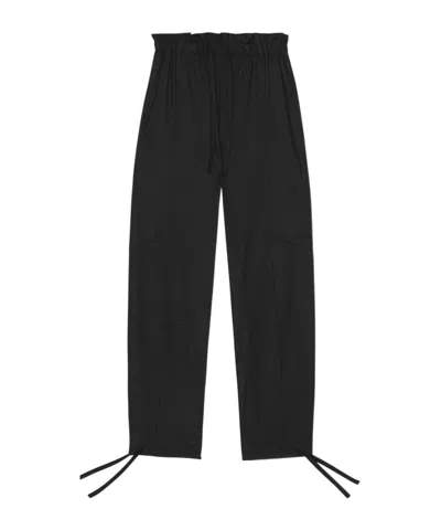 GANNI GANNI DRAWSTRING ELASTIC WAIST TROUSERS