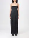 Ganni Midikleid Aus Stretch-satin In Knitteroptik In Black