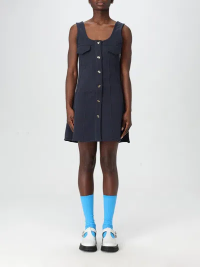 GANNI DRESS GANNI WOMAN COLOR BLUE,G45562009
