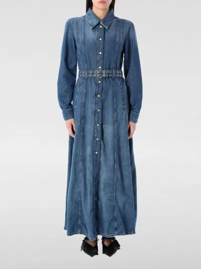 GANNI DRESS GANNI WOMAN COLOR BLUE,G58570009