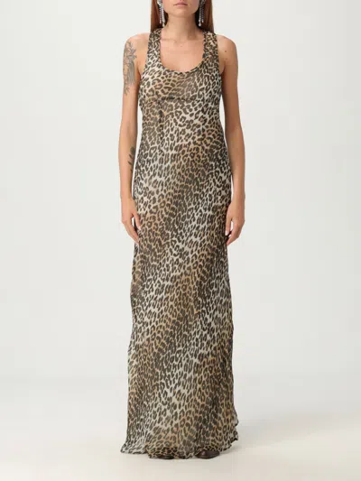 GANNI DRESS GANNI WOMAN COLOR BROWN,H18168032