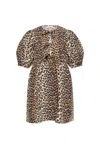 GANNI GANNI DRESS WITH ANIMAL PRINT