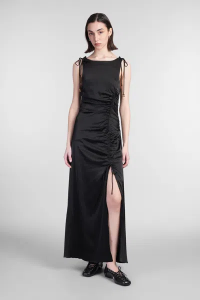 Ganni Dress Woman In Black Viscose