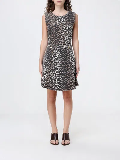 Ganni Dress Woman In Silver
