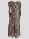 Ganni Leopard Print Midi Dress