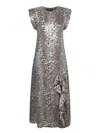 Ganni Dresses Brown In Animal Print