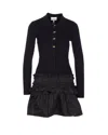 Ganni Flared Dress In Black