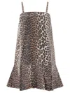 Ganni Leopard Print Mini Dress
