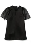 Ganni Woman Mini Dress Black Size 4 Recycled Polyester In Black