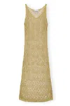 Ganni Dress In Oro Marroni