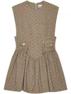 Ganni Flock Check Suiting Corset Mini Dress In Multicolour