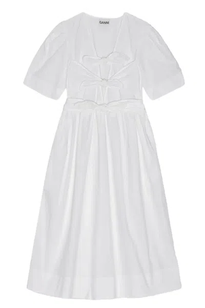 GANNI GANNI DRESSES WHITE