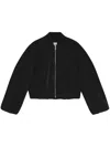 Ganni Women Overszied Short Bomber Jacket In Black