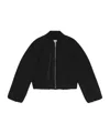 Ganni Drop-shoulder Bomber Jacket In Black