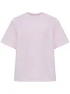 Ganni Drop Shoulder Heart T-shirt In Pink