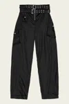 Ganni Duchess Nylon Pocket Pant In Black