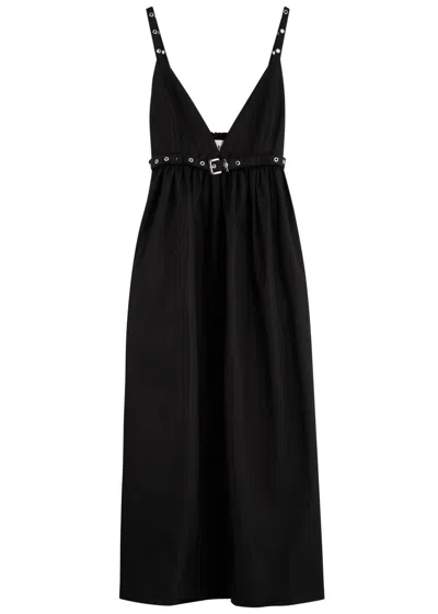 GANNI GANNI DUCHESSE NYLON MIDI DRESS