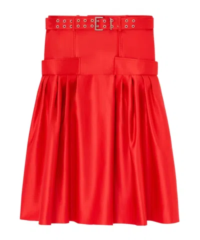 Ganni Skirt In Duchesse Satin In Brown