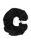 Ganni Duchesse Scrunchie In Black