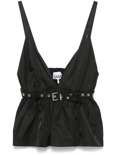 GANNI DUCHESSE STRAP TOP
