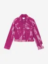 Ganni Long Sleeve Denim Jacket In Pink