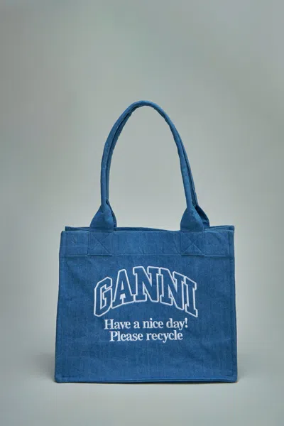 Ganni Easy Shopper Large In Blue