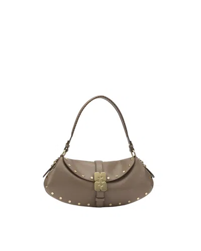 Ganni Eco-friendly Mini Crossbody Bag For Women In Gray