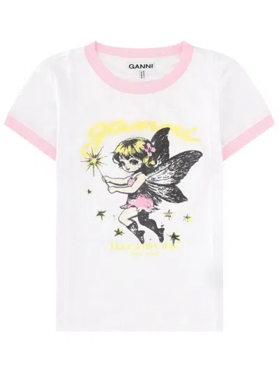 Ganni Eco-friendly T-shirt For Her In White