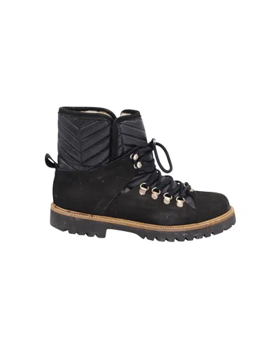 Ganni Edna Ankle Boots In Black Suede