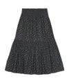 Ganni Floral-print Smock Maxi Skirt In Black