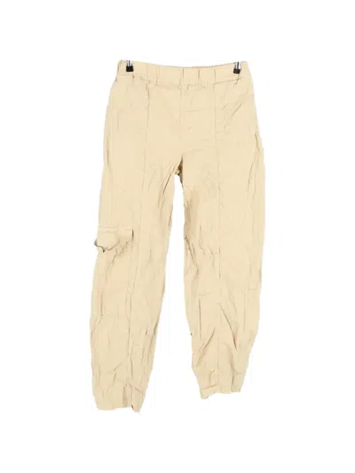 Pre-owned Ganni Elasticated Cargo Pants In Neutral