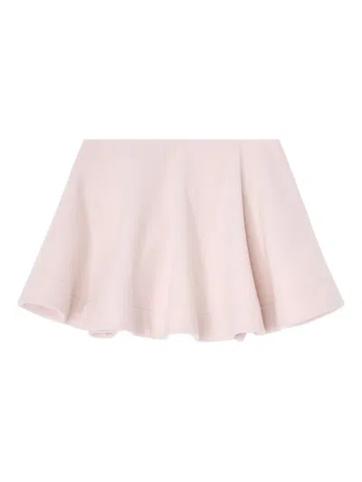 Ganni Elasticated-waistband Mini Skirt In Pink