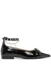 Ganni Jewel Ballerina In 099 Black